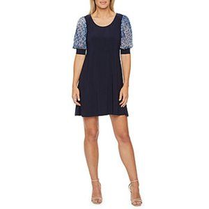 Msj Short Sleeve Shift Dress
